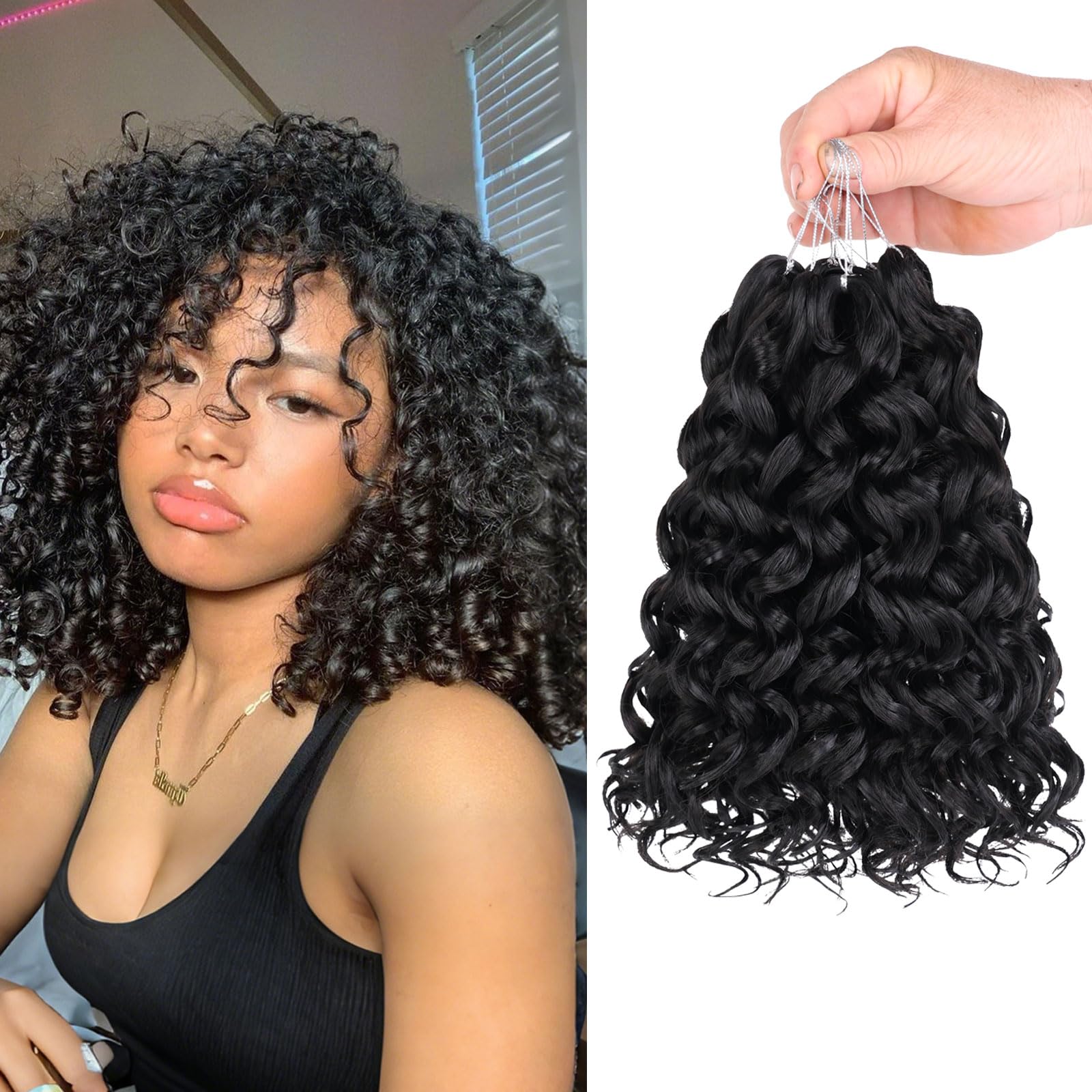 Amazon.com : ZRQ GoGo Curl Crochet Hair 8 Inch Water Wave Beach